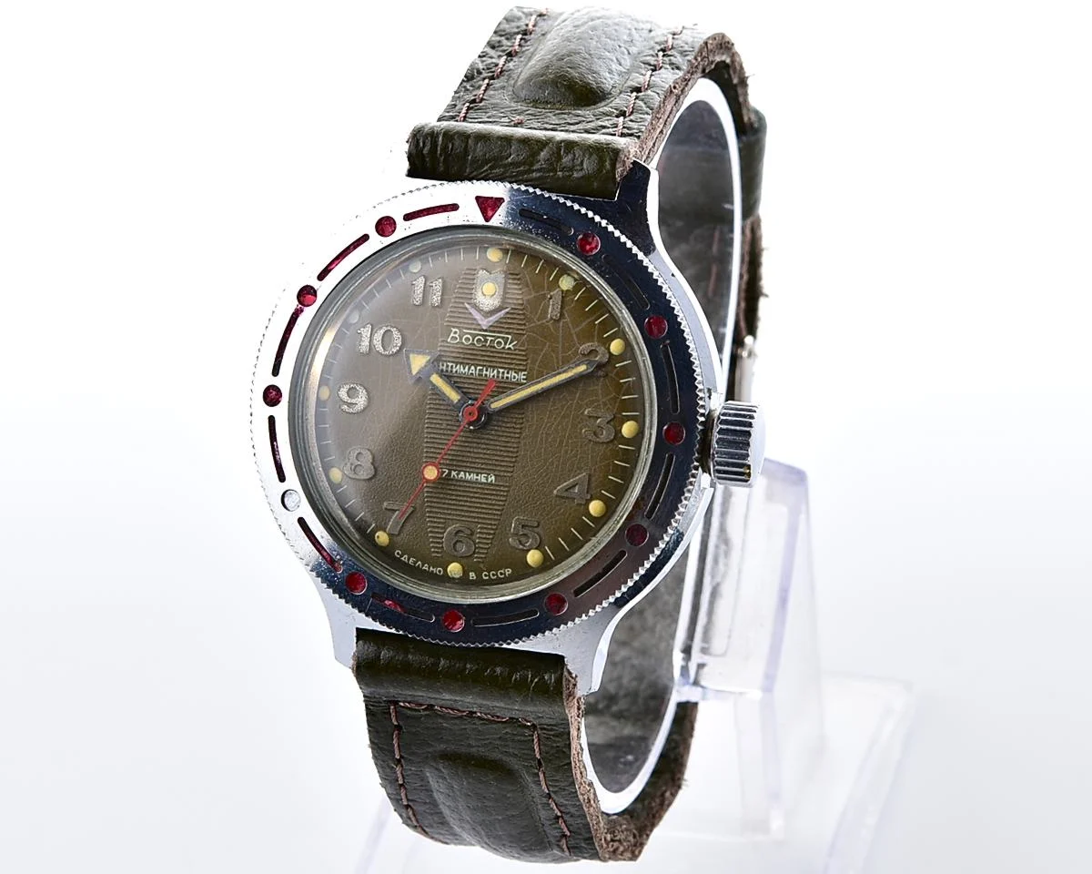 Soviet Vostok Amphibia mechanical wristwatch