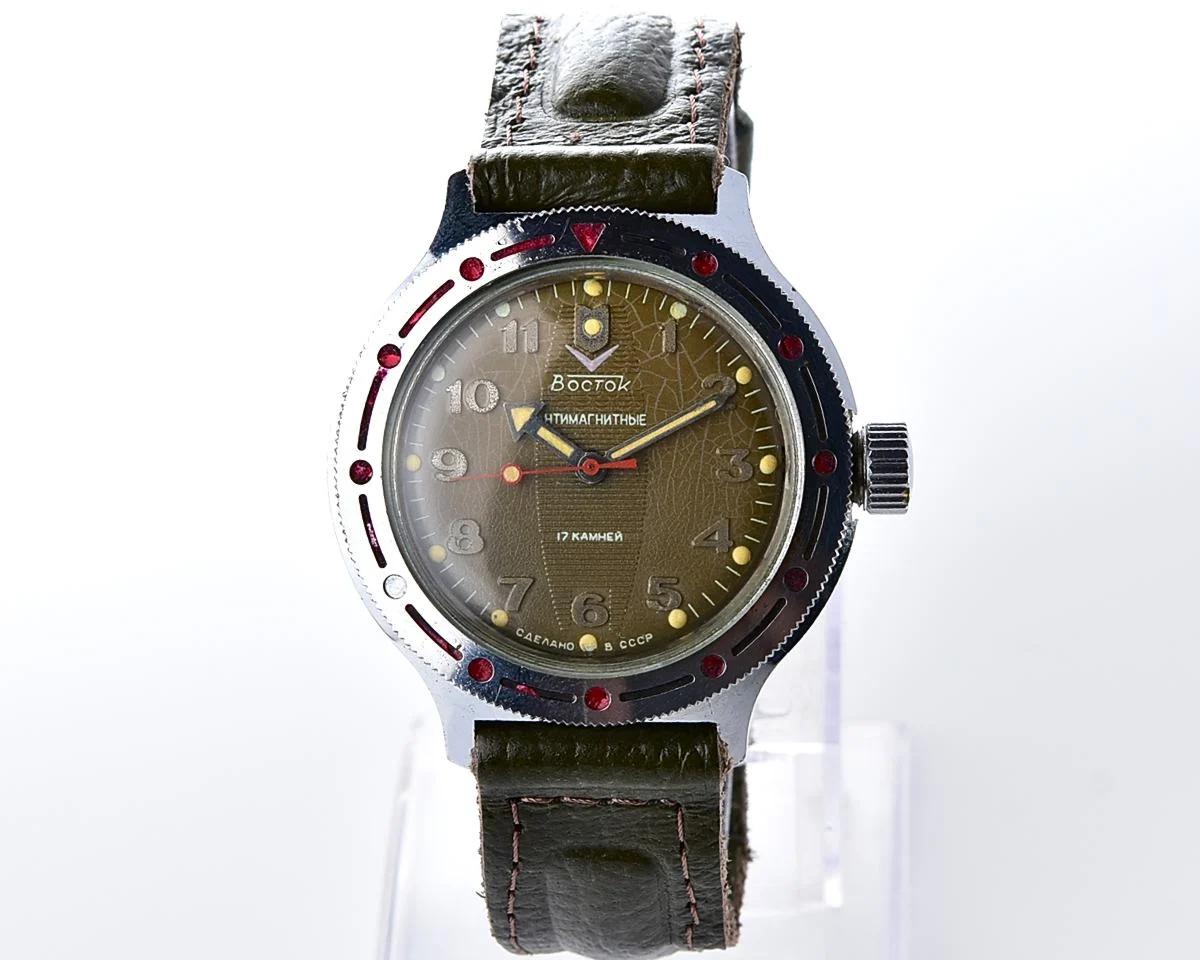 Soviet Vostok Amphibia mechanical wristwatch