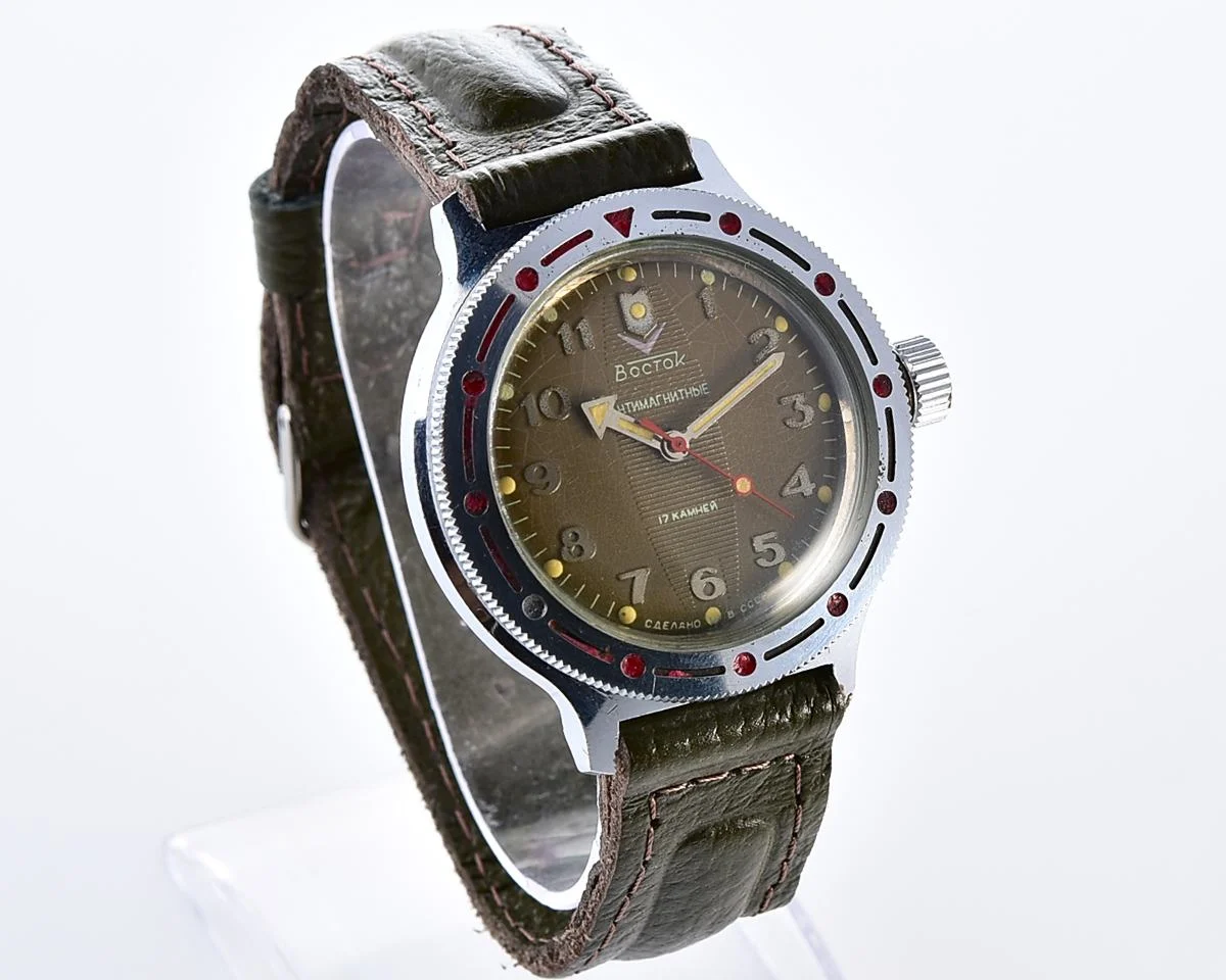 Soviet Vostok Amphibia mechanical wristwatch