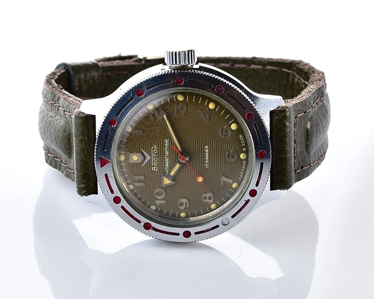 Soviet Vostok Amphibia mechanical wristwatch