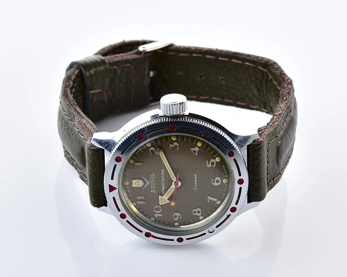 Soviet Vostok Amphibia mechanical wristwatch