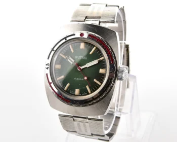 Soviet Vostok Amphibia watch, stainless steel tonneau case & Ф-shaped hands