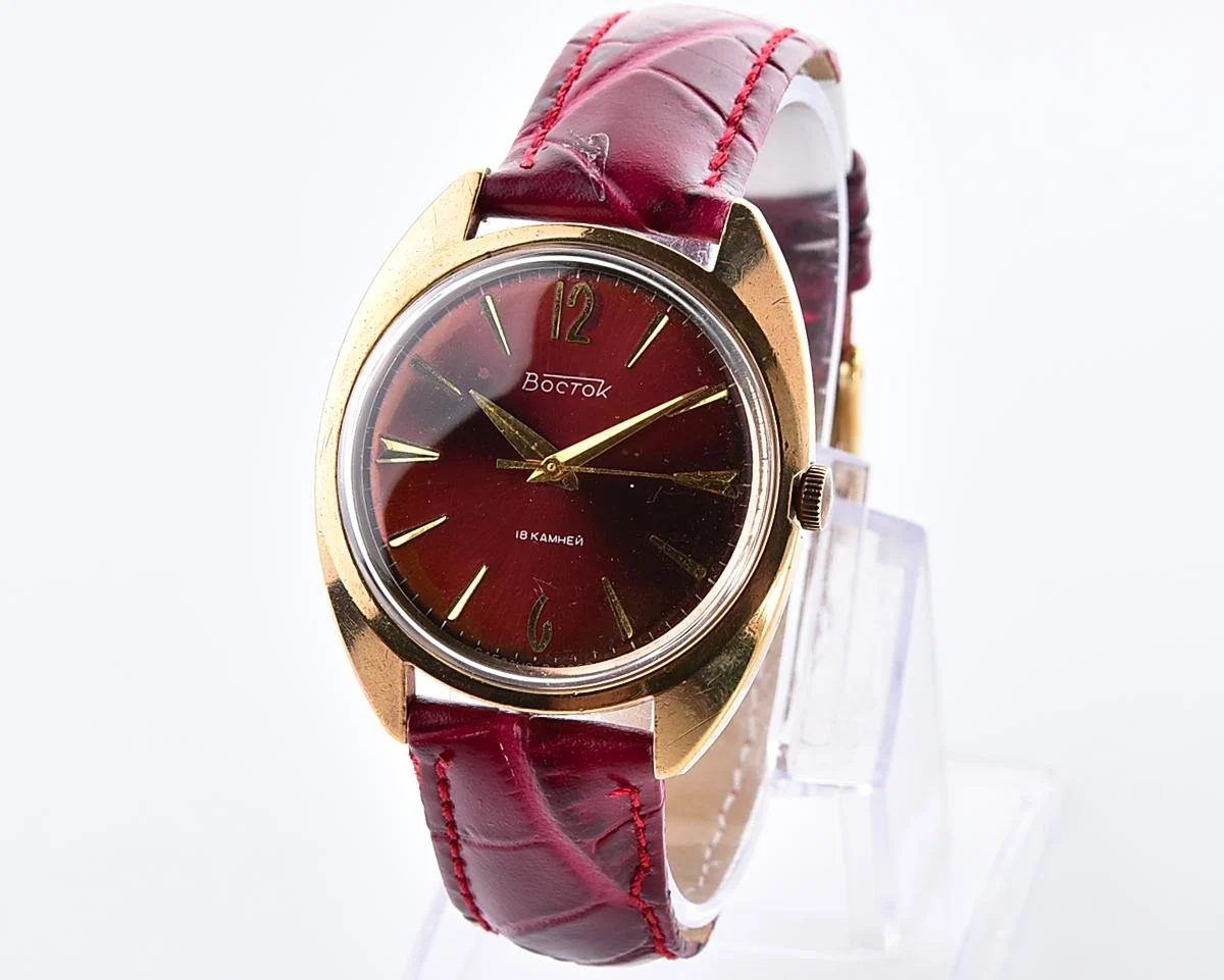 Soviet Wostok (Vostok) mechanical gold-plated watch