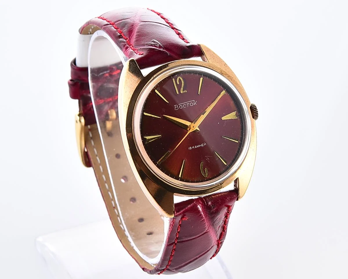 Soviet Wostok (Vostok) mechanical gold-plated watch