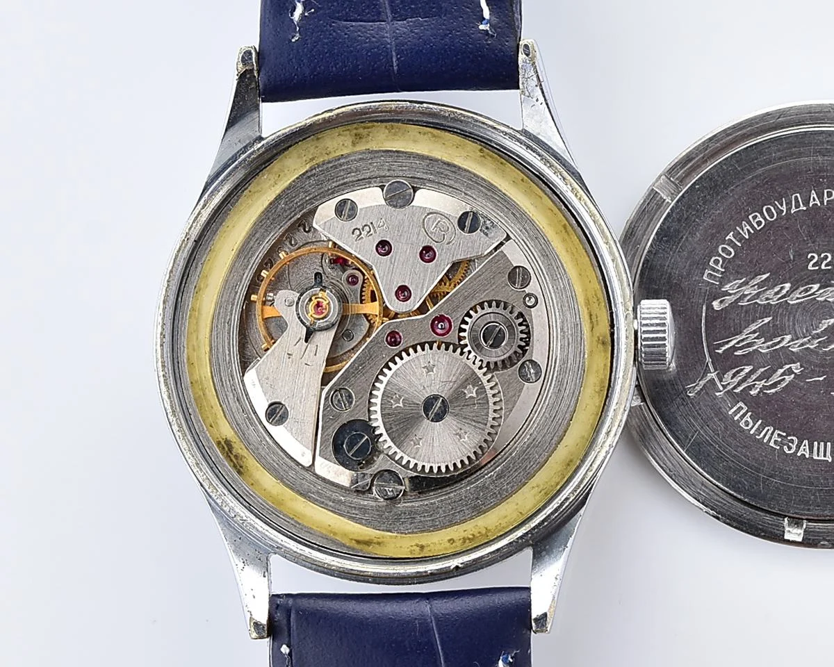 Soviet Wostok (Vostok) mechanical wristwatch – with engraved back