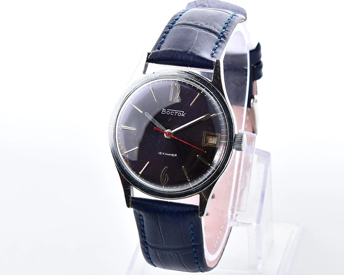 Soviet Wostok (Vostok) mechanical wristwatch – with engraved back