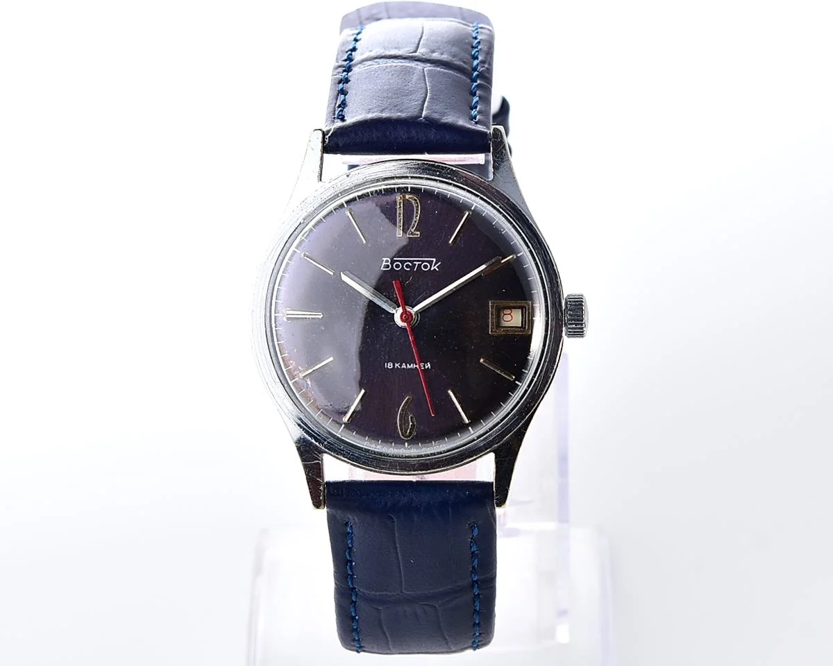 Soviet Wostok (Vostok) mechanical wristwatch – with engraved back