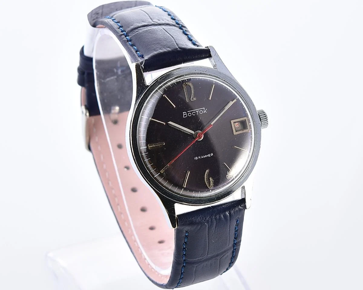Soviet Wostok (Vostok) mechanical wristwatch – with engraved back