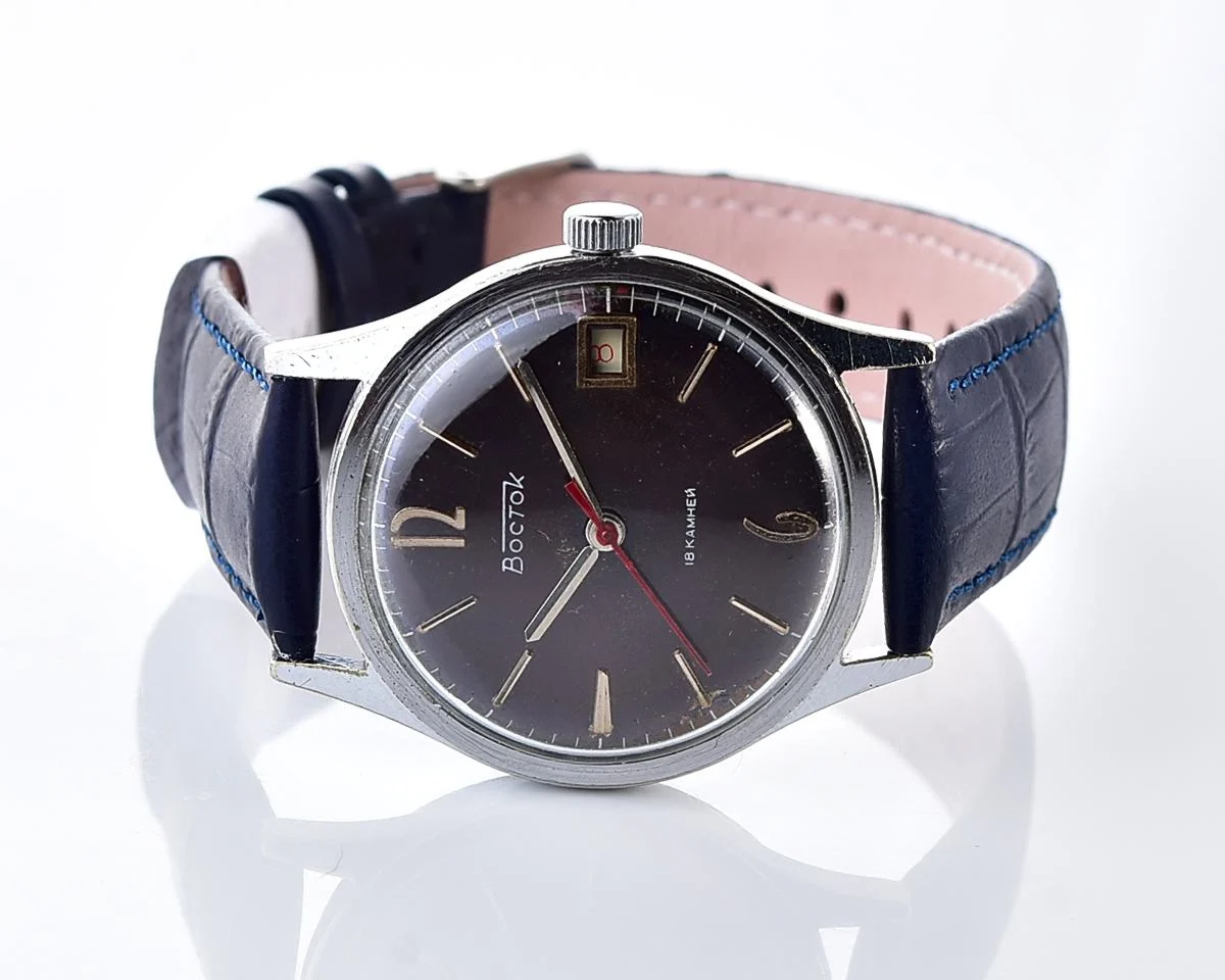 Soviet Wostok (Vostok) mechanical wristwatch – with engraved back