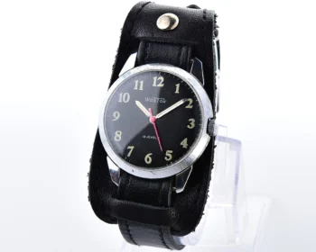 Vintage Soviet Vostok – Black Dial with Arabic Numerals and Pink Seconds Hand, Cal. 2209