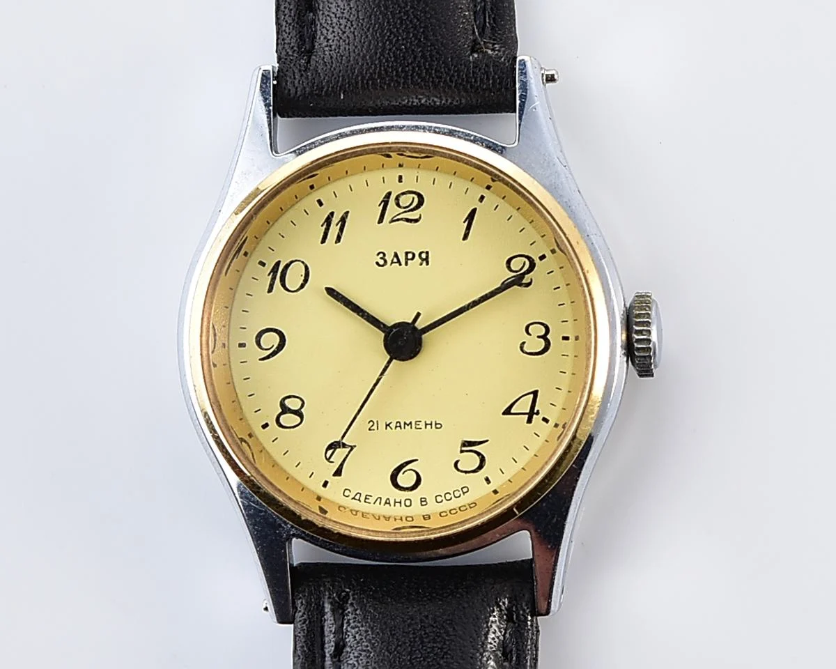 Vintage mechanical Zaria Soviet watch for ladies