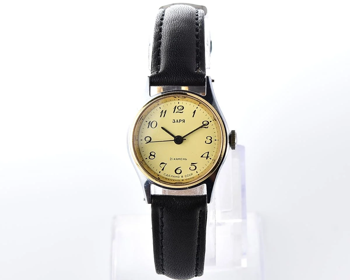 Vintage mechanical Zaria Soviet watch for ladies