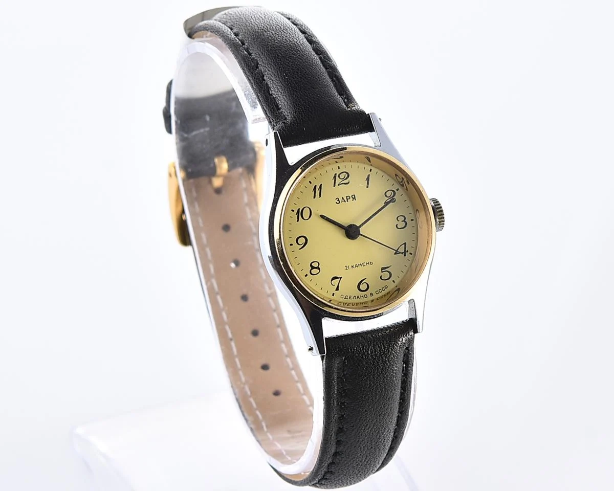 Vintage mechanical Zaria Soviet watch for ladies