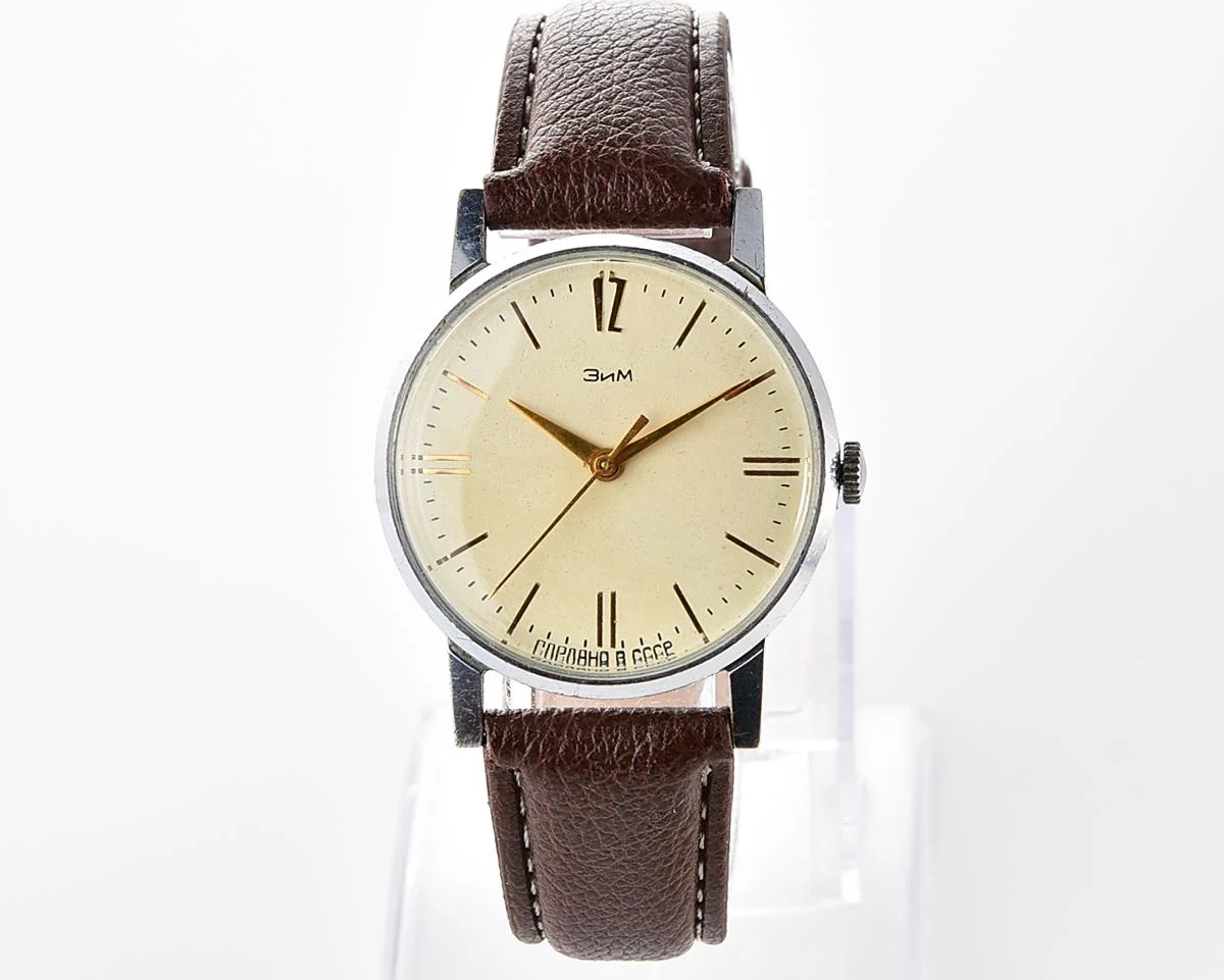 ZiM Soviet mechanical watch with unusual dial