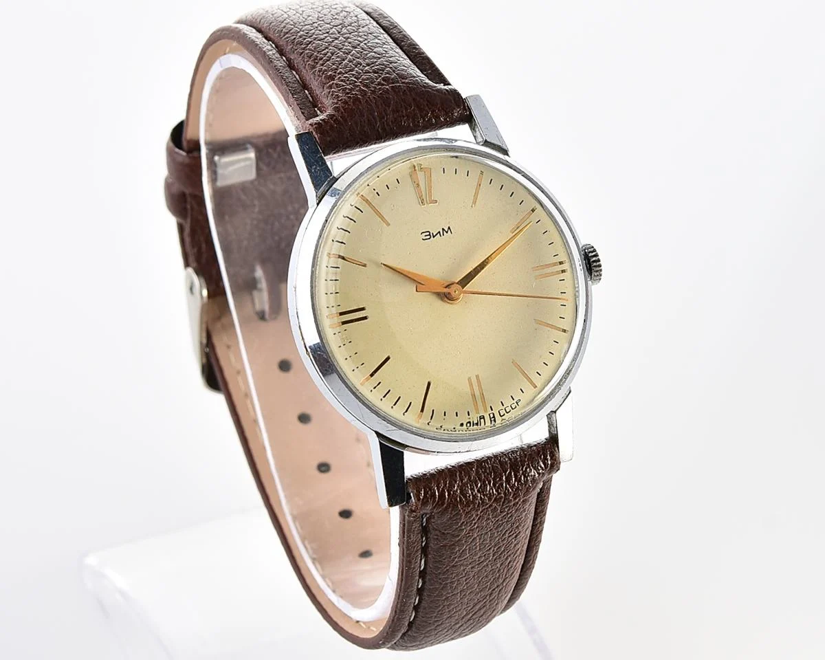 ZiM Soviet mechanical watch with unusual dial
