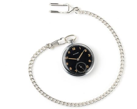 RARE: Excellent Molnija open face vintage soviet pocket watch with black dial - from the 4th quarter of 1955!