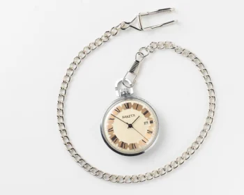 Excellent Soviet Raketa mechanical pocket watch with calendar
