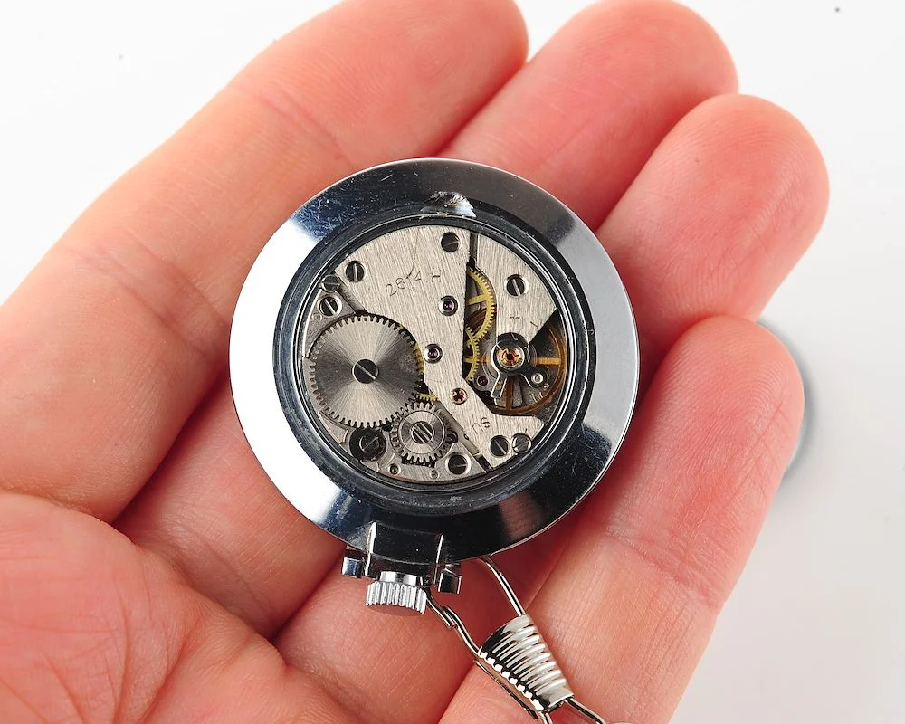 Excellent Soviet Raketa mechanical pocket watch with calendar