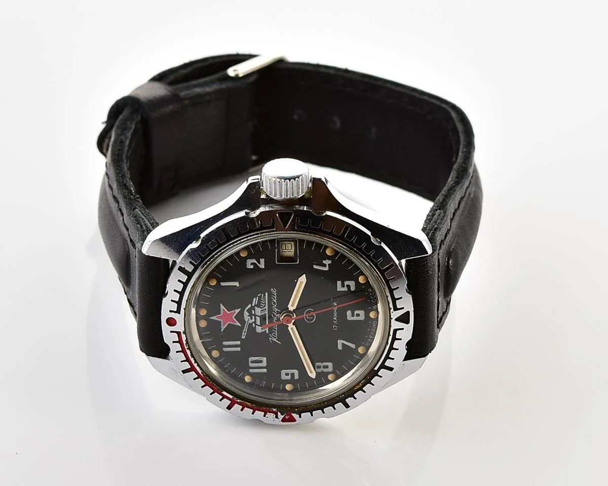 Vostok Komandirskie Tank mechanical wristwatch