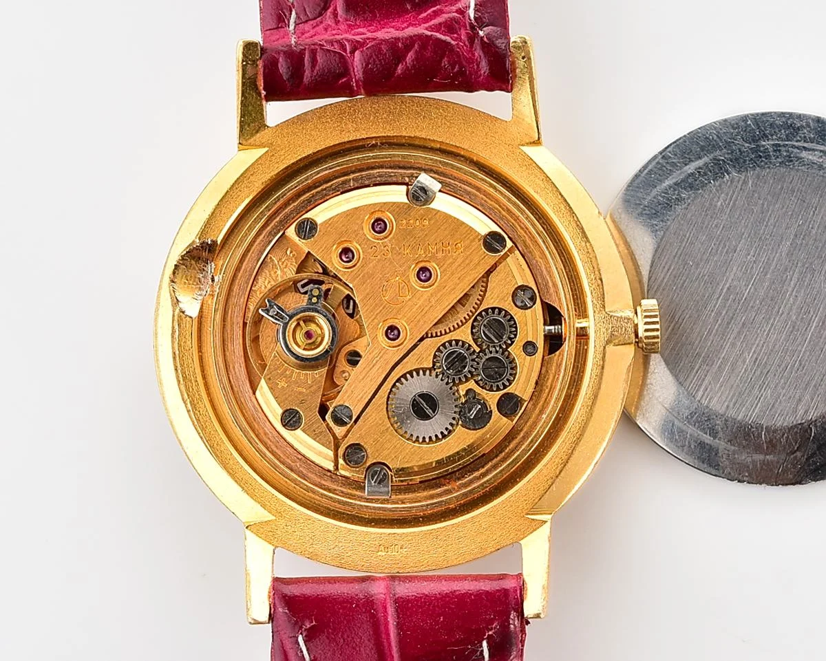 Soviet gold-plated vintage mechanical watch Luch