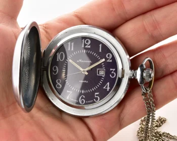 Soviet Molnija quartz pocket watch