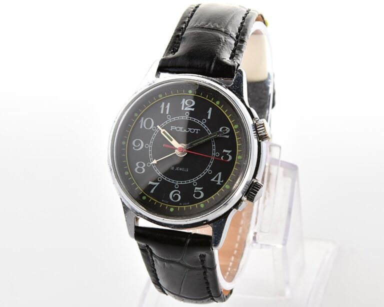 Soviet POLJOT-cricket mechanical watch with alarm clock function