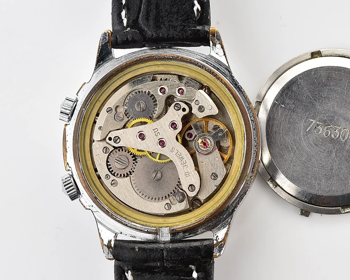 Soviet Poljot-cricket mechanical watch with alarm clock function
