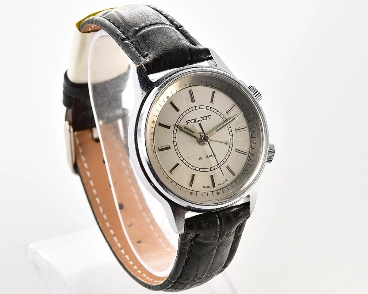 Soviet Poljot-cricket mechanical watch with alarm clock function