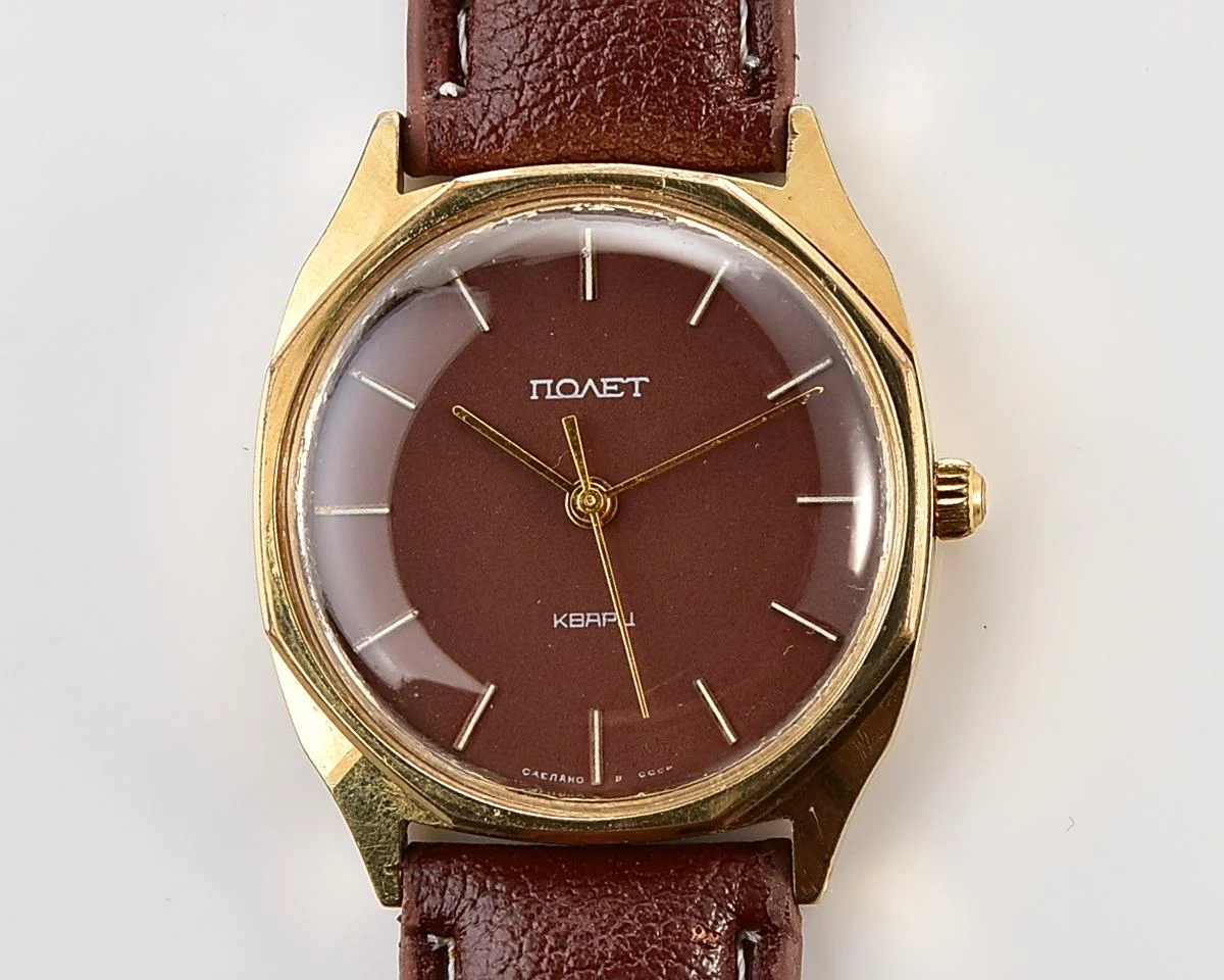 Soviet Poljot watch with quartz movement