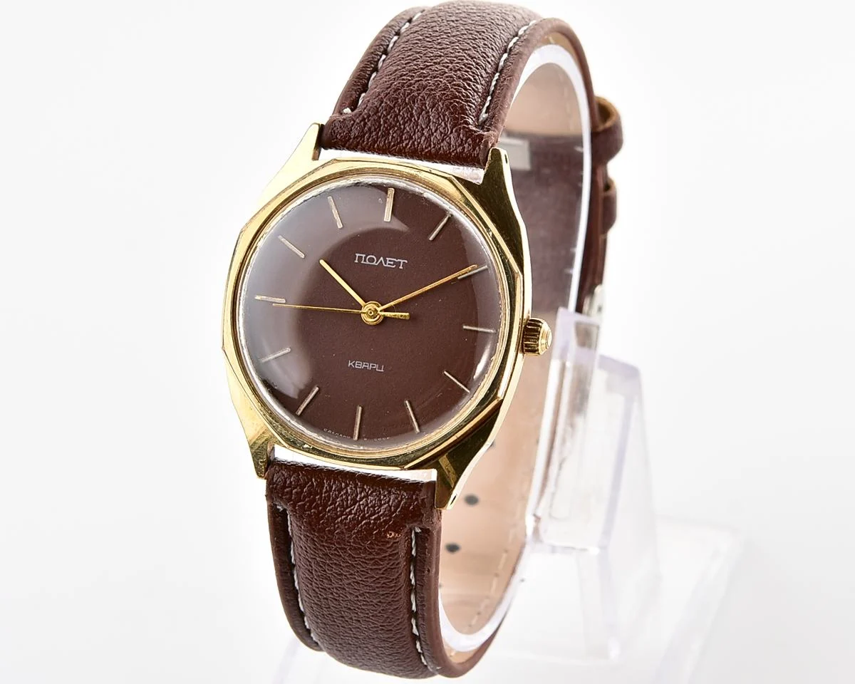 Soviet Poljot watch with quartz movement