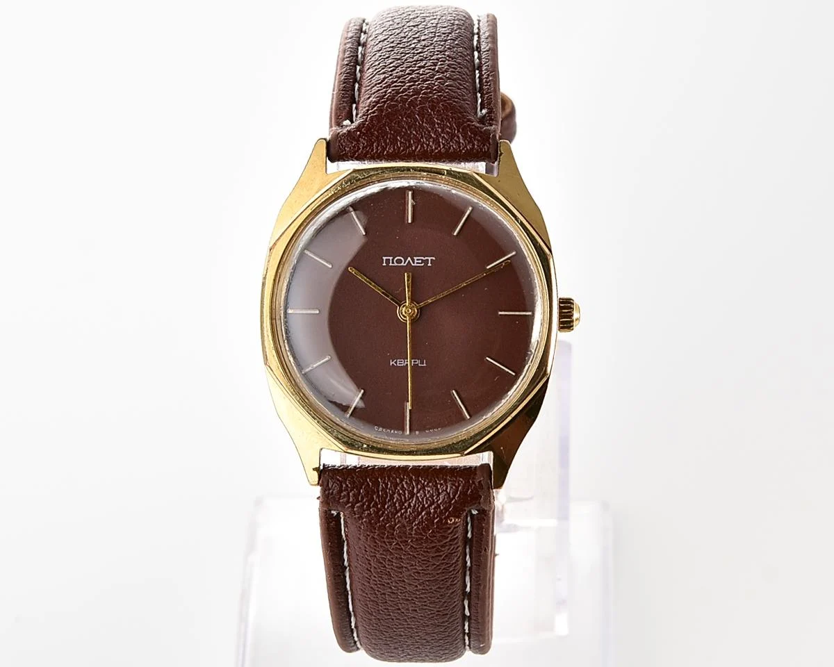 Soviet Poljot watch with quartz movement