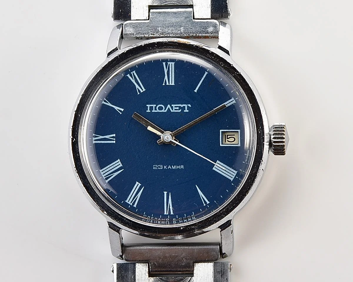 Soviet Poljot mechanical wristwatch with automatic self-winding movement