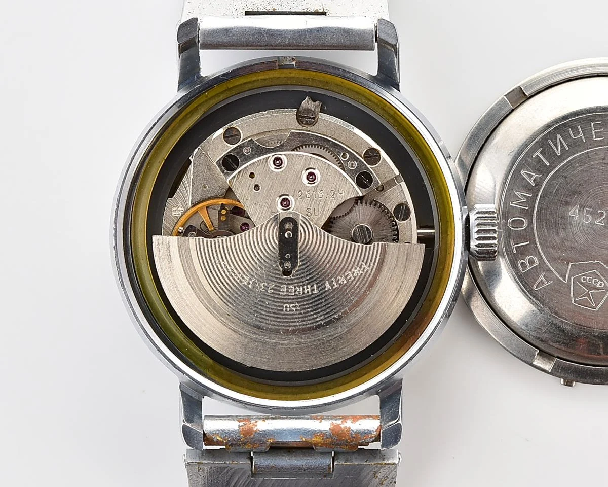 Soviet Poljot mechanical wristwatch with automatic self-winding movement