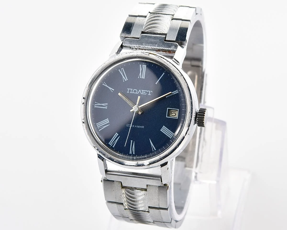 Soviet Poljot mechanical wristwatch with automatic self-winding movement