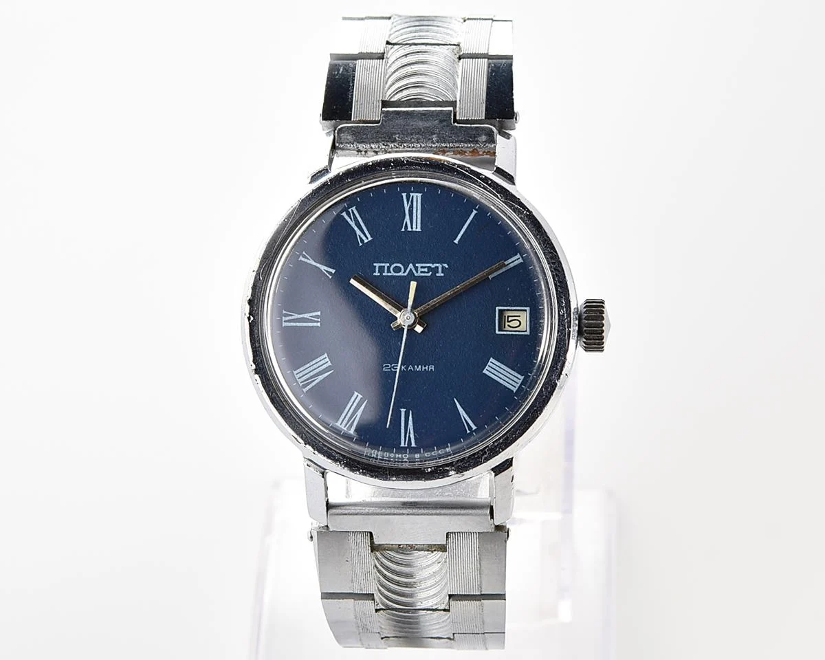 Soviet Poljot mechanical wristwatch with automatic self-winding movement