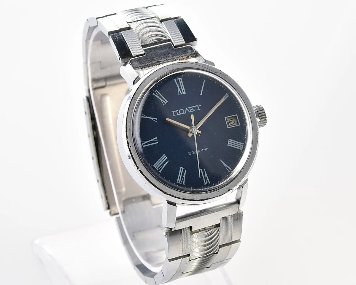 Soviet Poljot mechanical wristwatch with automatic self-winding movement