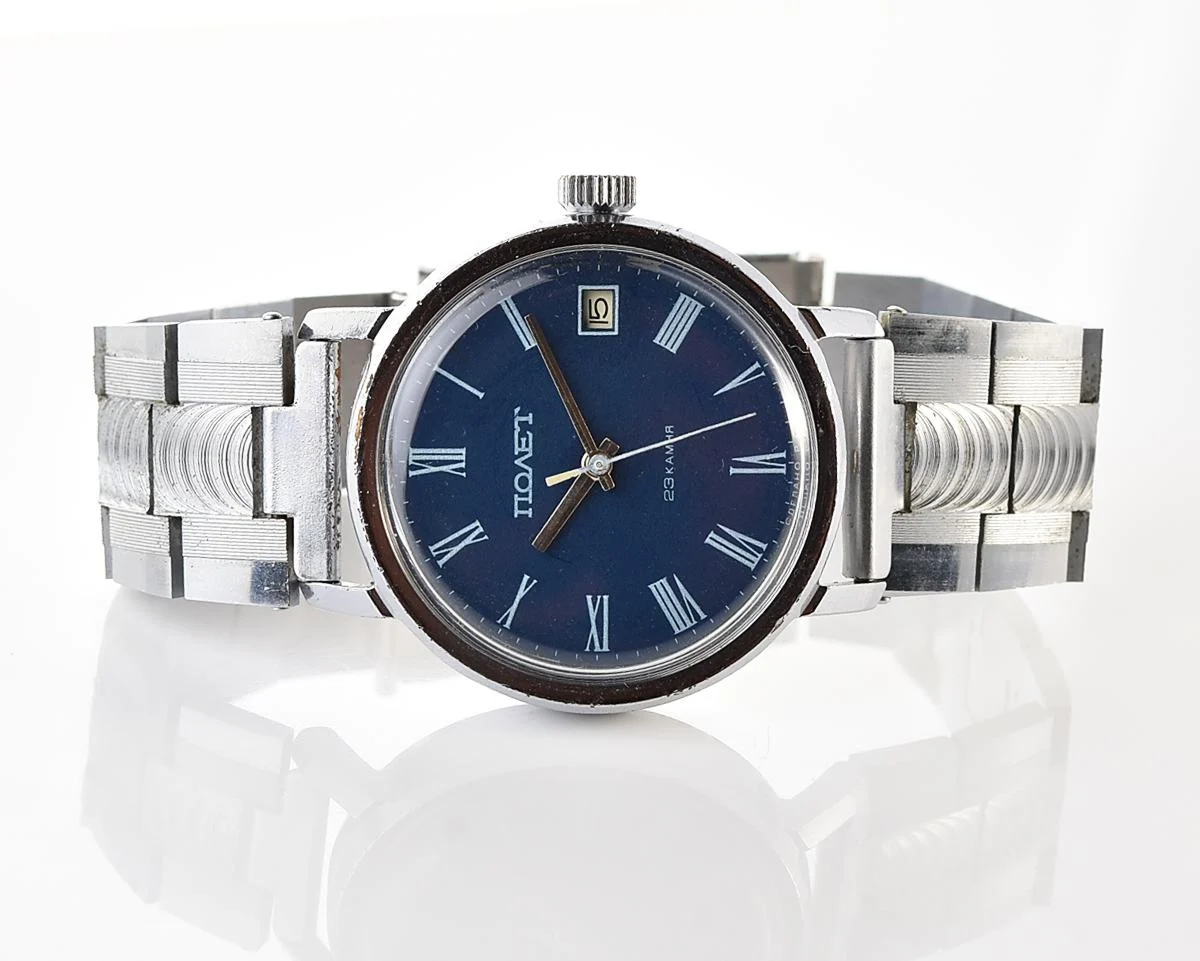 Soviet Poljot mechanical wristwatch with automatic self-winding movement