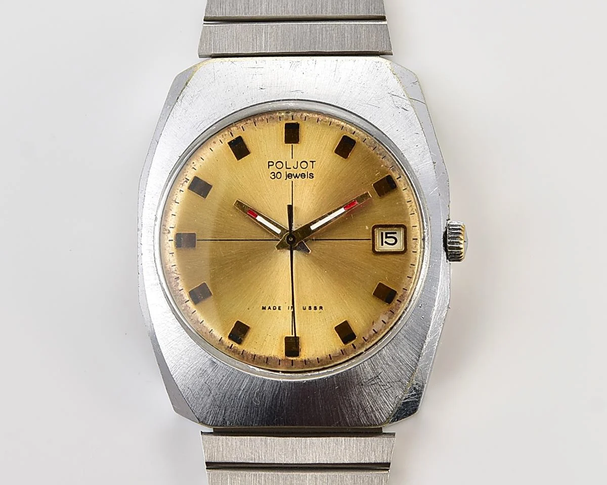 Soviet Poljot Soviet mechanical watch with automatic self-winding 30 jewels movement