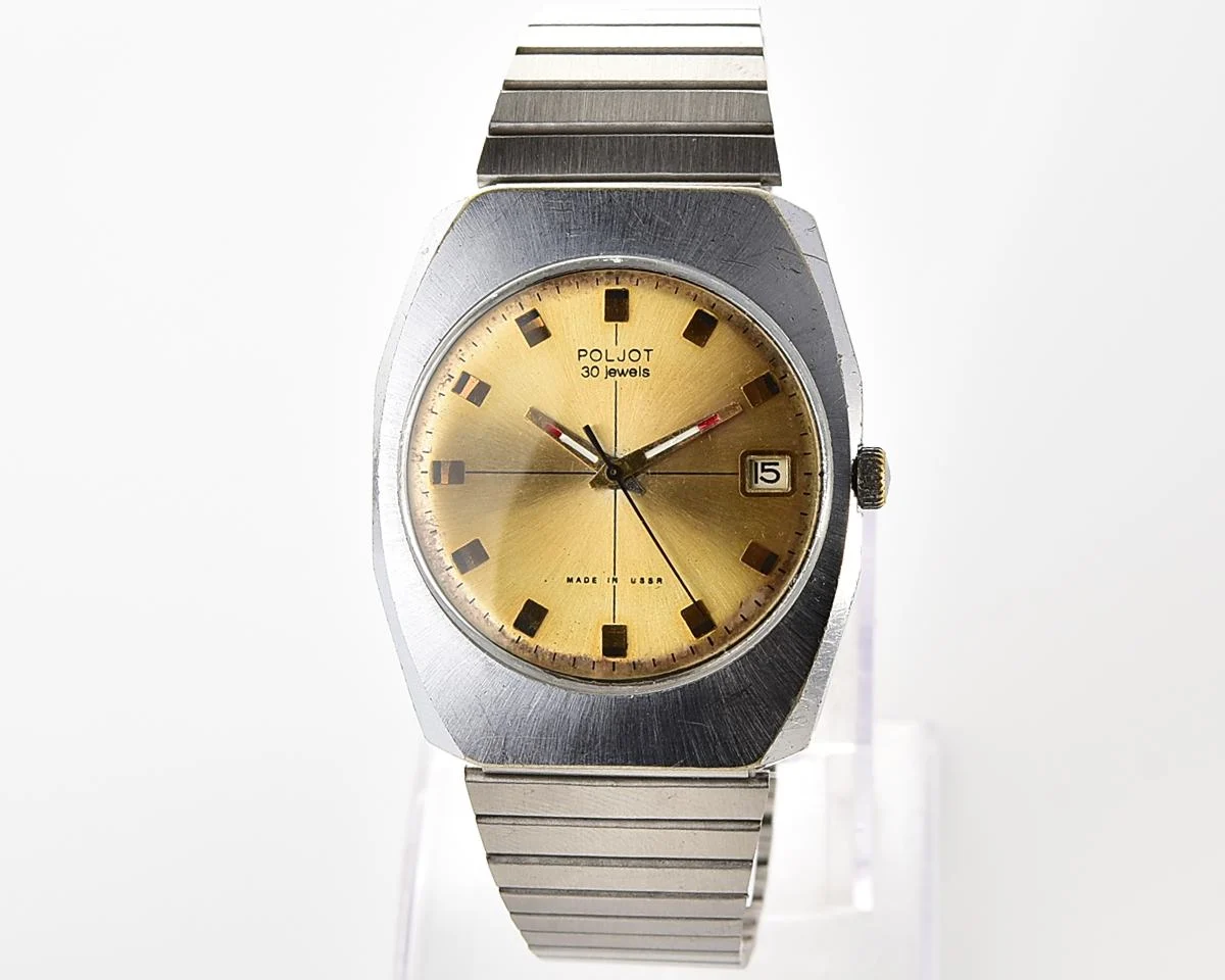 Soviet Poljot Soviet mechanical watch with automatic self-winding 30 jewels movement