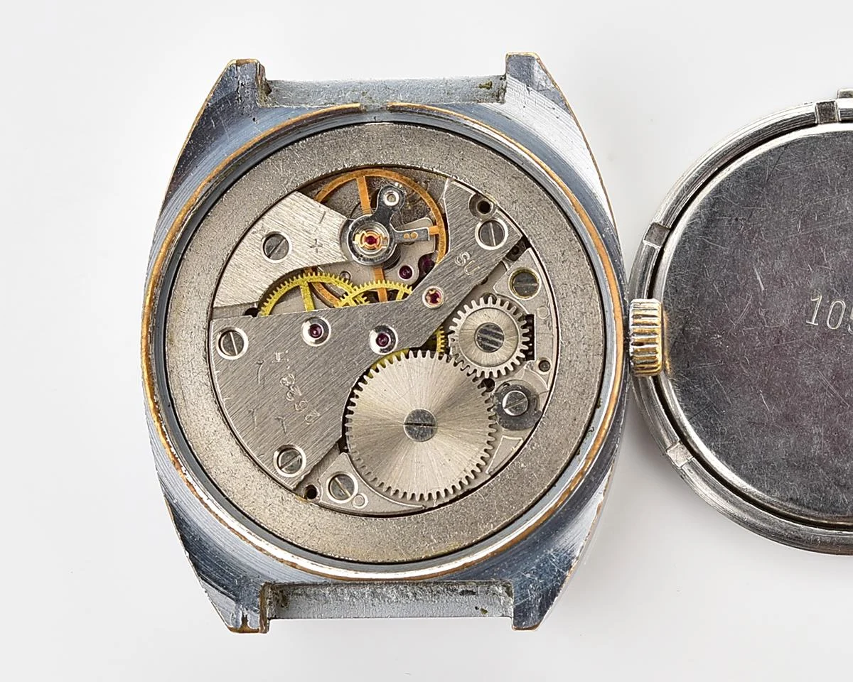 Raketa vintage Soviet mechanical wristwatch with double calendar