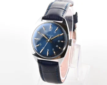 Vintage Soviet Raketa mechanical watch with military style 24 hours indicies