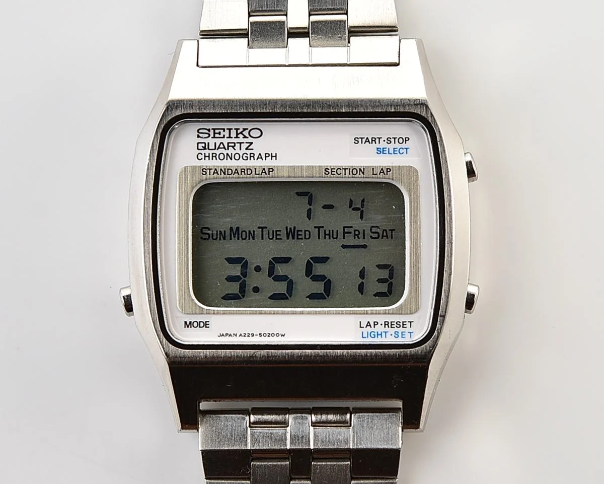 Vintage Seiko A229-5010 Digital Quartz Chronograph wristwatch from October 1978!