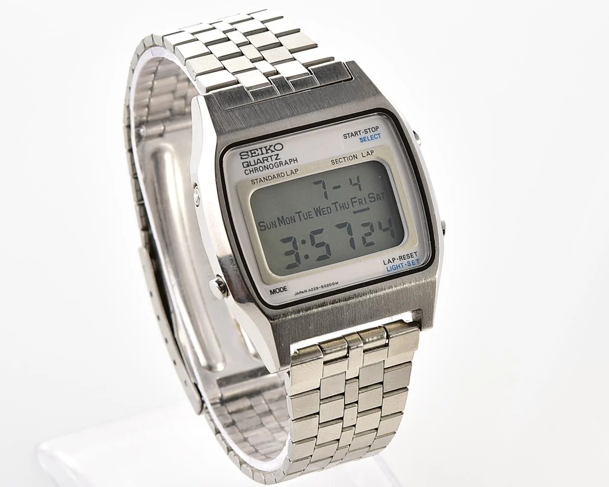 Vintage Seiko A229-5010 Digital Quartz Chronograph wristwatch from October 1978!