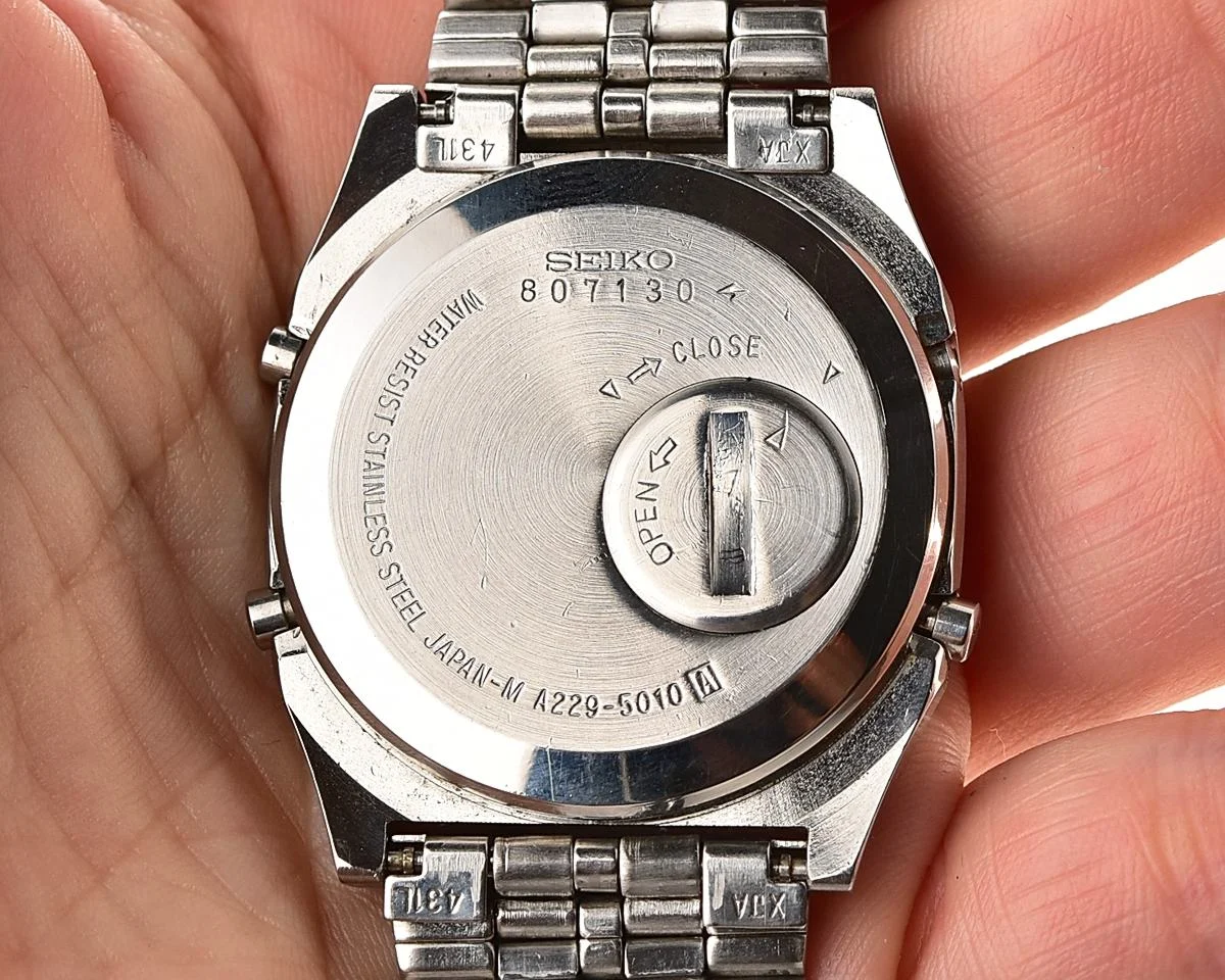 Vintage Seiko A229-5010 Digital Quartz Chronograph wristwatch from October 1978!