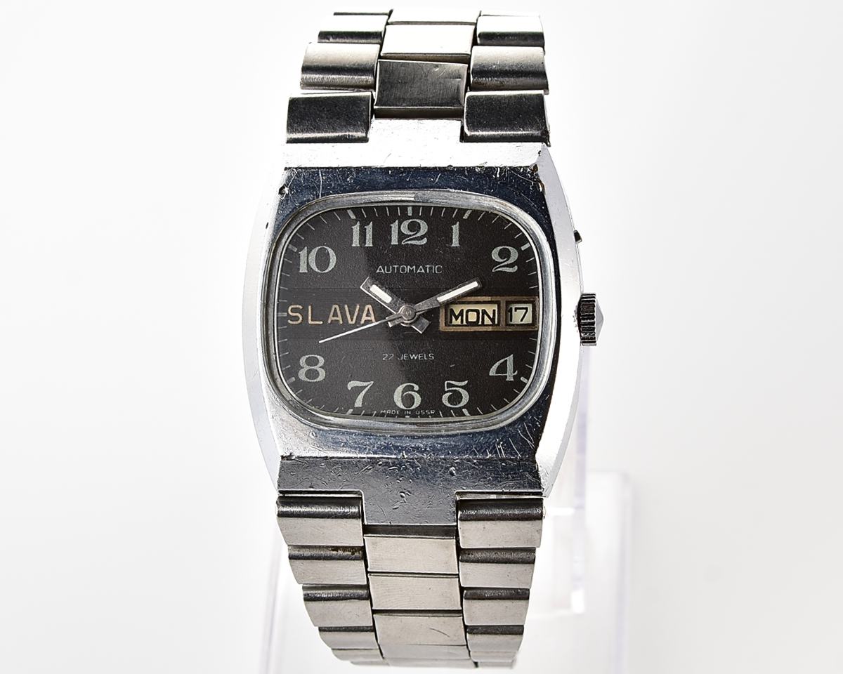 Slava-tank soviet mechanical vintage watch – automatic self winding movement