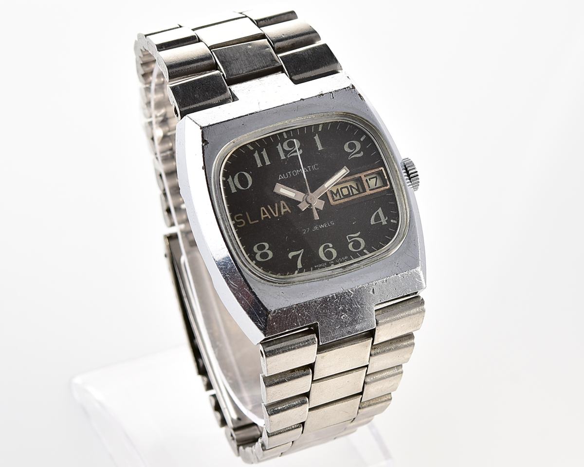 Slava-tank soviet mechanical vintage watch – automatic self winding movement
