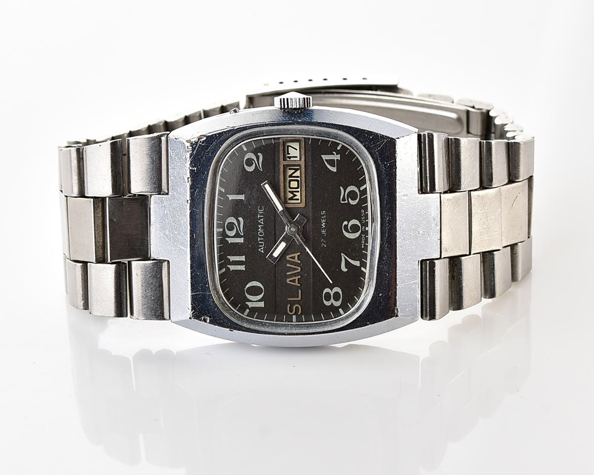 Slava-tank soviet mechanical vintage watch – automatic self winding movement
