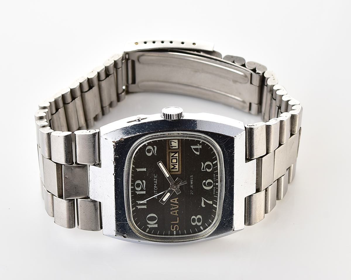 Slava-tank soviet mechanical vintage watch – automatic self winding movement