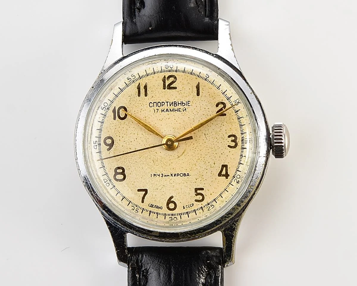 Vintage Soviet Sportivnie mechanical watch from the 1950s