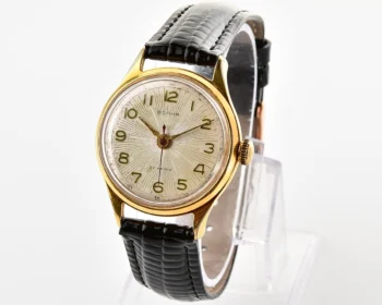 Soviet gold-plated Volna 22 jewels vintage mechanical watch